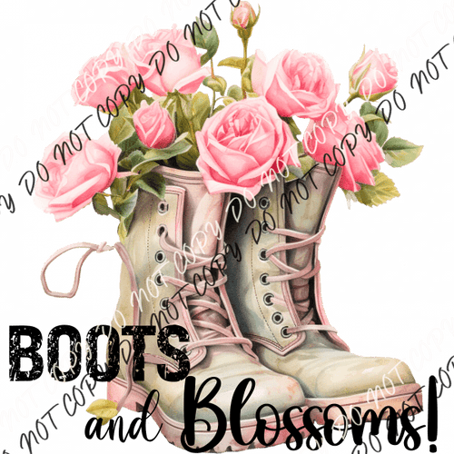 Boots And Blossoms Dtf Transfer Transfers