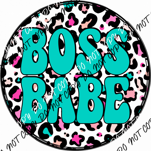 Boss Babe Turquoise DTF Transfer - We Print U Press DTF Transfers