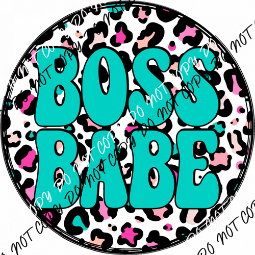 Boss Babe Turquoise DTF Transfer - We Print U Press DTF Transfers