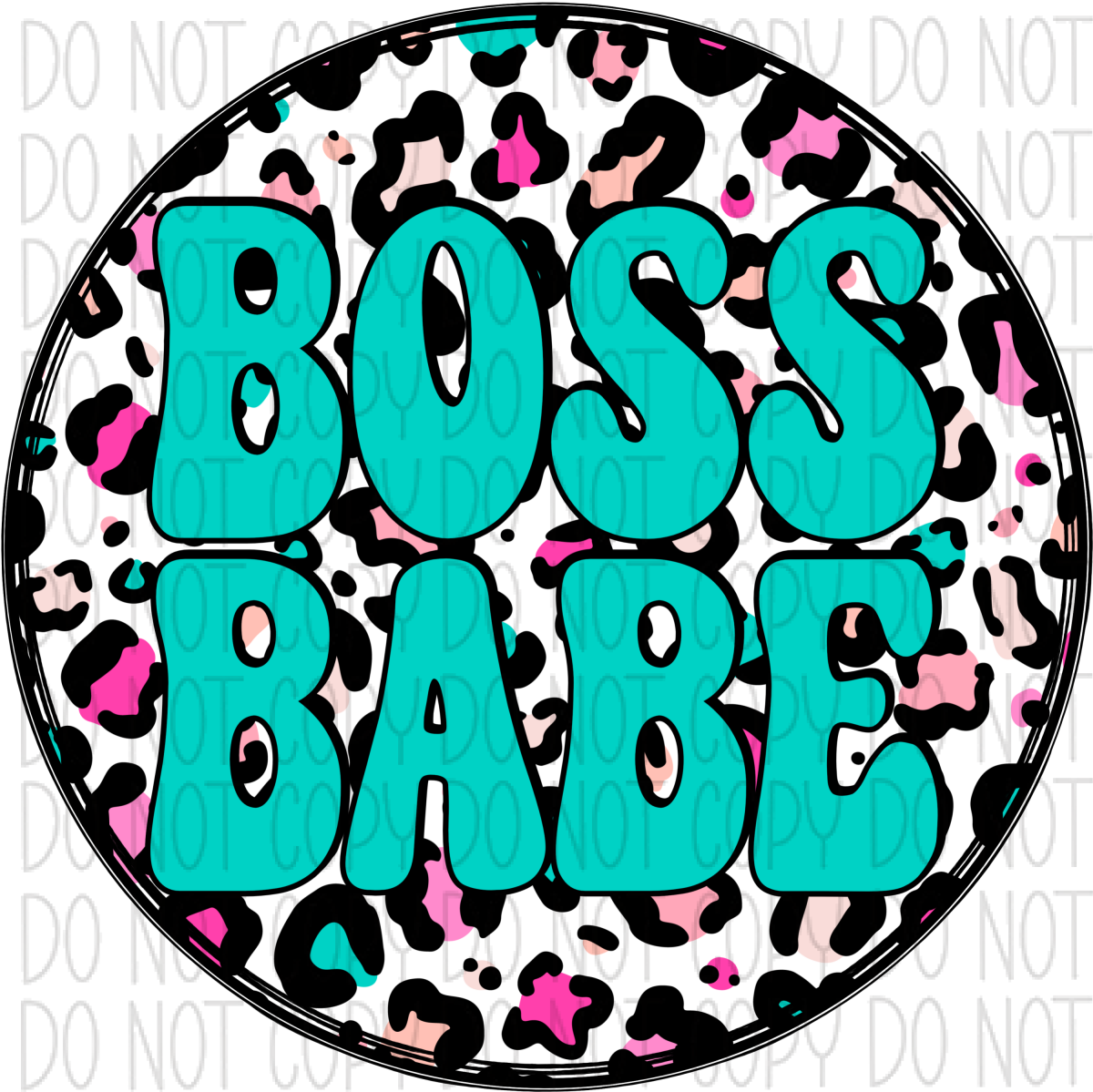 Boss Babe Turquoise Dtf Transfer