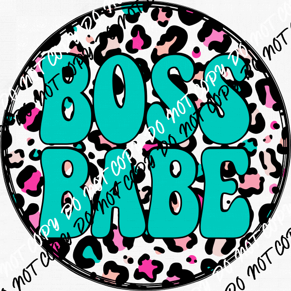 Boss Babe Turquoise DTF Transfer - We Print U Press DTF Transfers