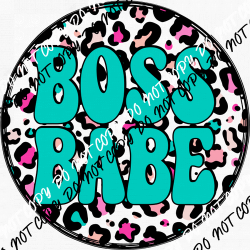 Boss Babe Turquoise DTF Transfer - We Print U Press DTF Transfers