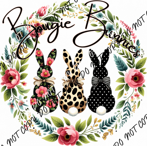 Bougie Bunnies DTF Transfer - We Print U Press DTF Transfers