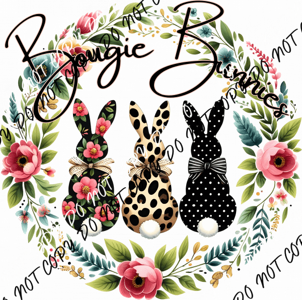 Bougie Bunnies DTF Transfer - We Print U Press DTF Transfers