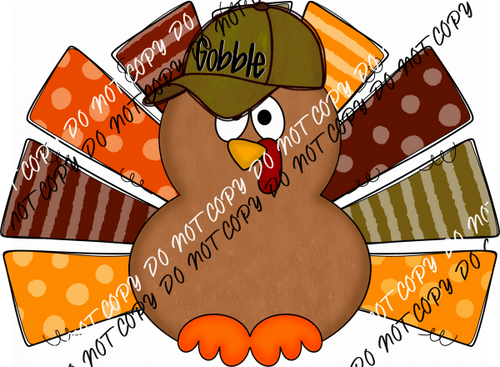 Boy Turkey with Cap DTF Transfer - We Print U Press DTF Transfers