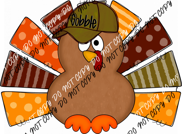 Boy Turkey with Cap DTF Transfer - We Print U Press DTF Transfers