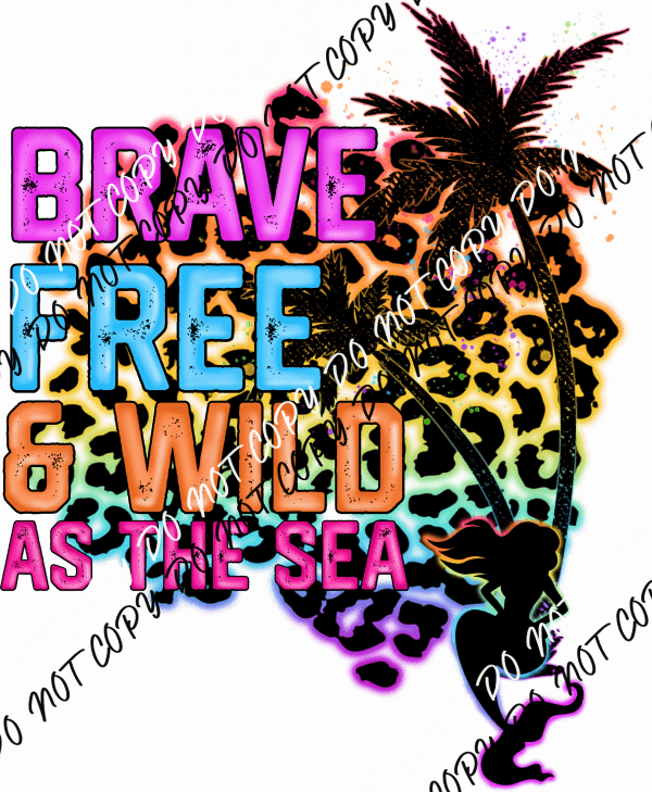 Brave Free Mermaid DTF Transfer - We Print U Press DTF Transfers