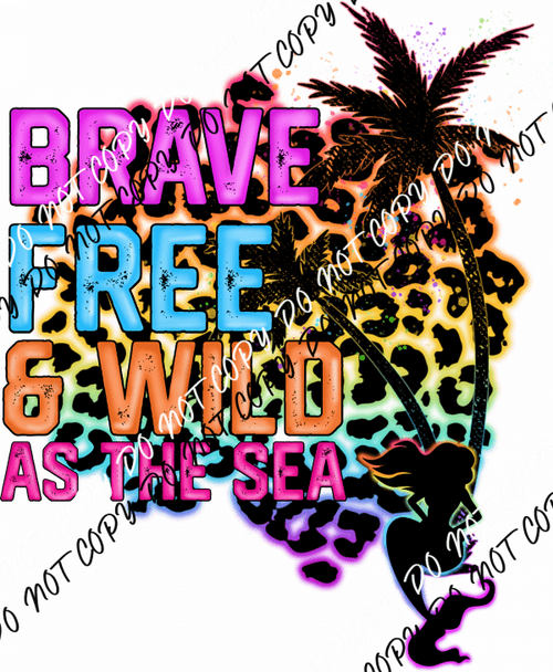 Brave Free Mermaid DTF Transfer - We Print U Press DTF Transfers