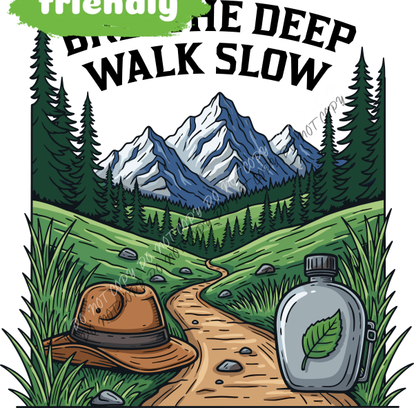 >Breathe Deep Walk Slow DTF Transfer RTP DTF Transfers