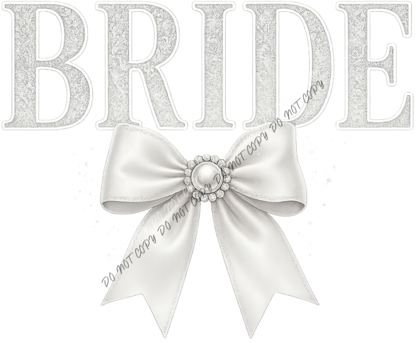 Bride Coquette Bow DTF Transfer RTP DTF Transfers