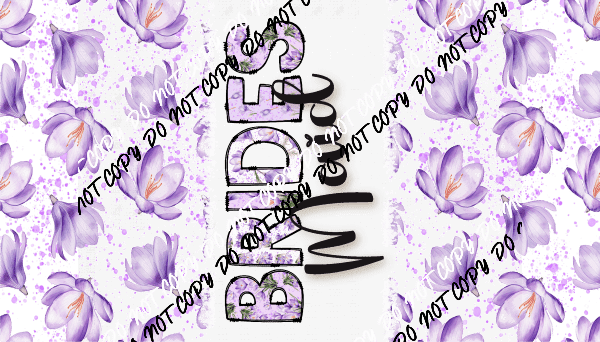 Bridesmaid UV Transfer for 16 oz Glass Can - We Print U Press DTF Transfers