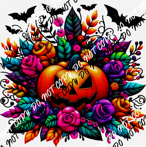 Bright Fall Pumpkin Bouquet DTF Transfer - We Print U Press DTF Transfers