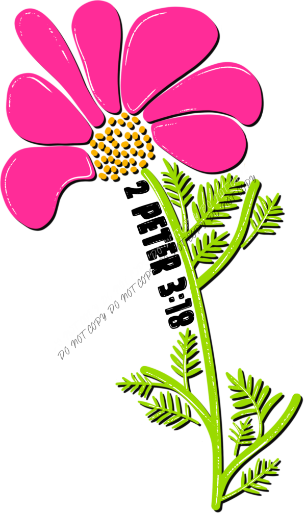 Bright Pink Flower Bright Floral DTF Transfer RTP DTF Transfers