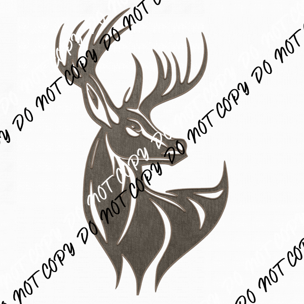 Brown Deer faux embroidery DTF Transfer - We Print U Press DTF Transfers