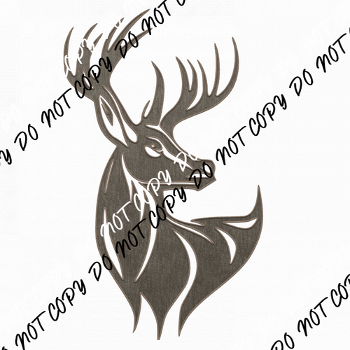 Brown Deer faux embroidery DTF Transfer - We Print U Press DTF Transfers