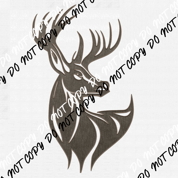 Brown Deer faux embroidery DTF Transfer - We Print U Press DTF Transfers