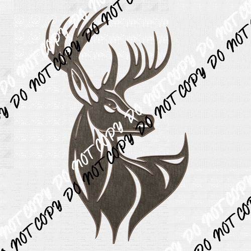 Brown Deer faux embroidery DTF Transfer - We Print U Press DTF Transfers