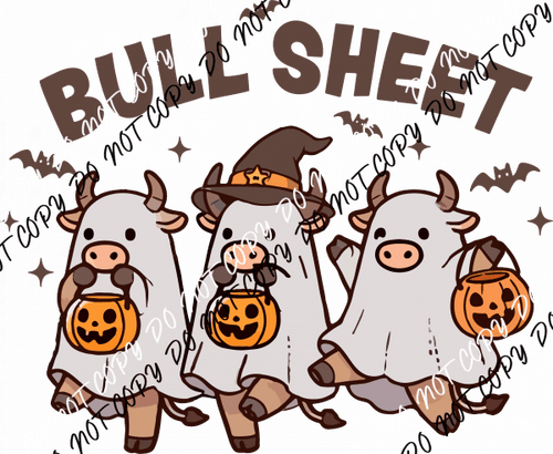 Bull Sheet Ghosty Bull Trio DTF Transfer - We Print U Press DTF Transfers