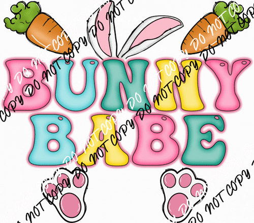 Bunny Babe Ears and Feet DTF Transfer - We Print U Press DTF Transfers