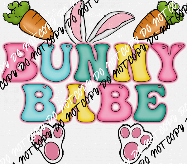 Bunny Babe Ears and Feet DTF Transfer - We Print U Press DTF Transfers