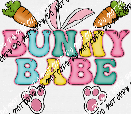 Bunny Babe Ears and Feet DTF Transfer - We Print U Press DTF Transfers