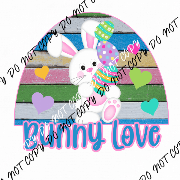 Bunny Love DTF Transfer - We Print U Press DTF Transfers