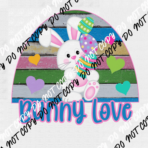 Bunny Love DTF Transfer - We Print U Press DTF Transfers
