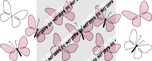 Butterflies UV Transfer for 16 oz Glass Can - We Print U Press DTF Transfers