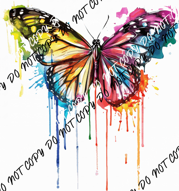 Butterfly Color Drip DTF Transfer - We Print U Press DTF Transfers