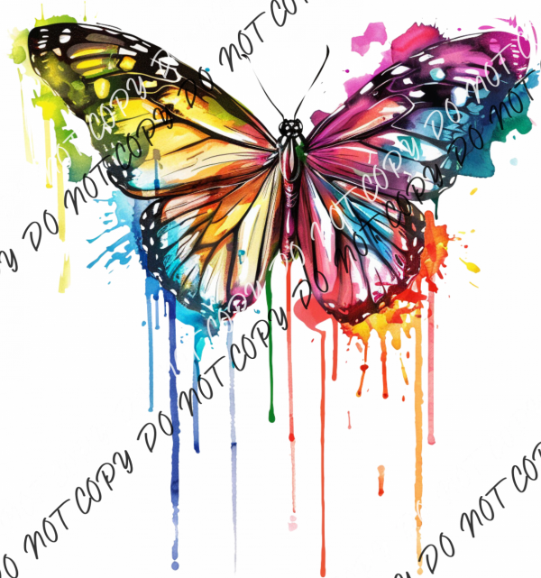 Butterfly Color Drip Dtf Transfer Rtp Transfers