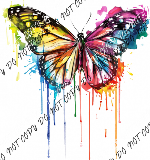 Butterfly Color Drip Dtf Transfer Rtp Transfers