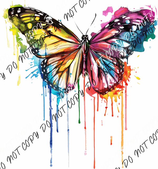 Butterfly Color Drip Dtf Transfer Rtp Transfers