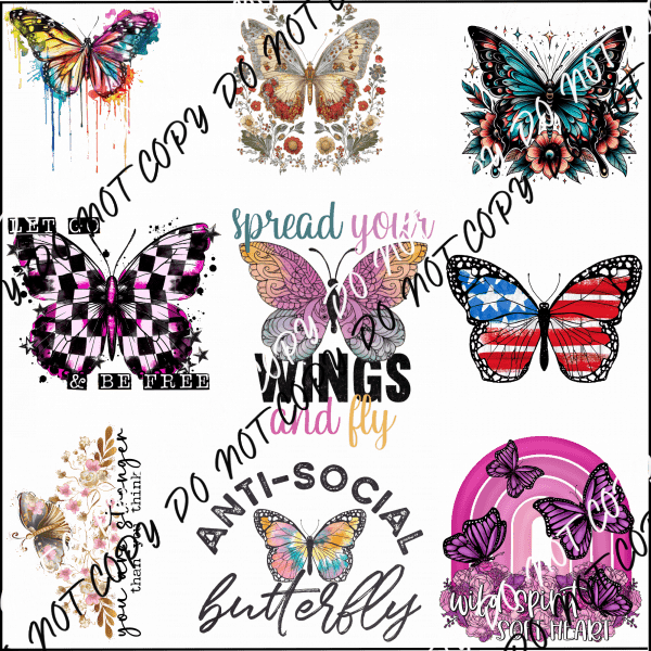 BUTTERFLY MINI UV TRANSFER BUNDLE - We Print U Press DTF Transfers