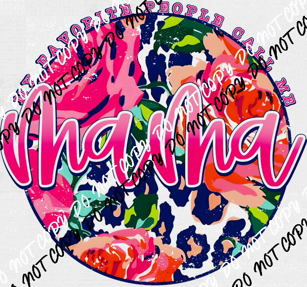 Call me Mama Floral Circle DTF Transfer - We Print U Press DTF Transfers