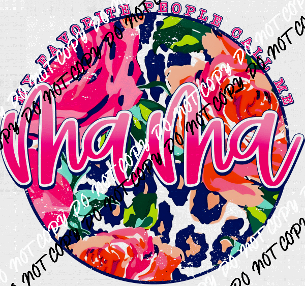 Call me Mama Floral Circle DTF Transfer - We Print U Press DTF Transfers