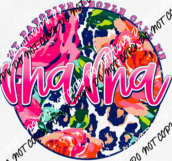 Call me Mama Floral Circle DTF Transfer - We Print U Press DTF Transfers