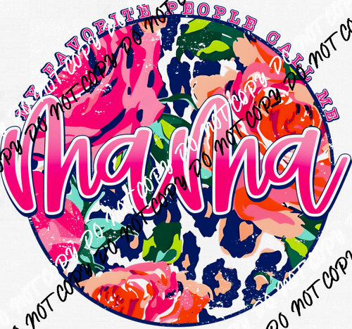 Call me Mama Floral Circle DTF Transfer - We Print U Press DTF Transfers