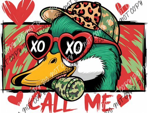 Call Me Valentine Duck DTF Transfer RTP DTF Transfers