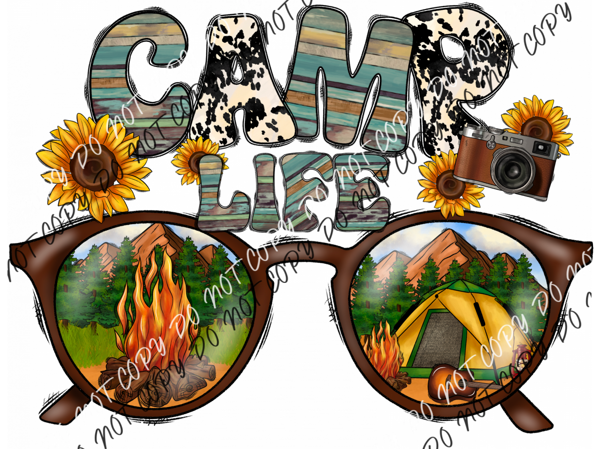 Camp Life Glasses Dtf Transfer