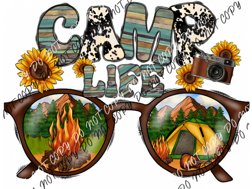 Camp Life Glasses Dtf Transfer