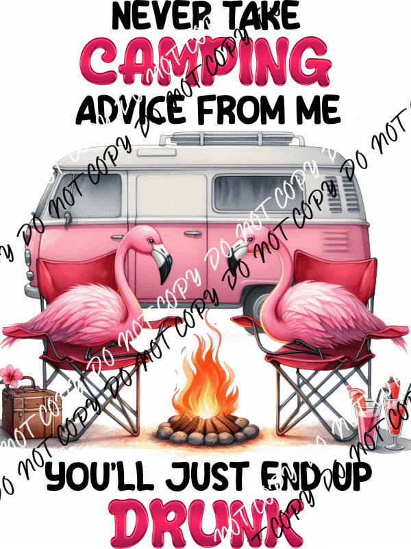 Camping Drunk DTF Transfer - We Print U Press DTF Transfers