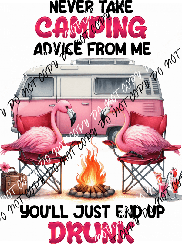 Camping Drunk DTF Transfer - We Print U Press DTF Transfers
