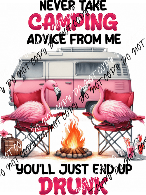 Camping Drunk DTF Transfer - We Print U Press DTF Transfers