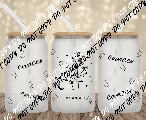 Cancer UV Transfer for 16 oz Glass Can - We Print U Press DTF Transfers