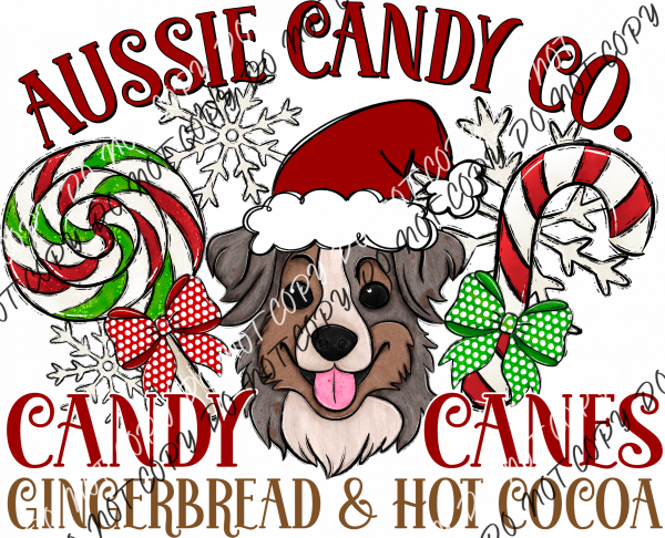 Candy Cane Co Dog (Select Breed) Dtf Transfer (See Title & Occupation Options) Adult S-2X 11 (Best