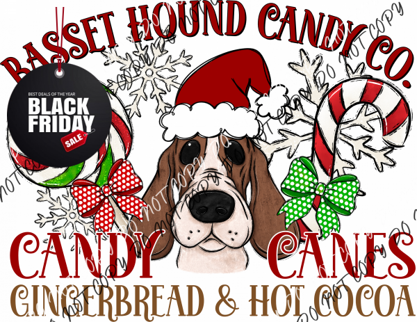 Candy Cane Co Dog (Select Breed) Dtf Transfer (See Title & Occupation Options) Adult S-2X 11 (Best