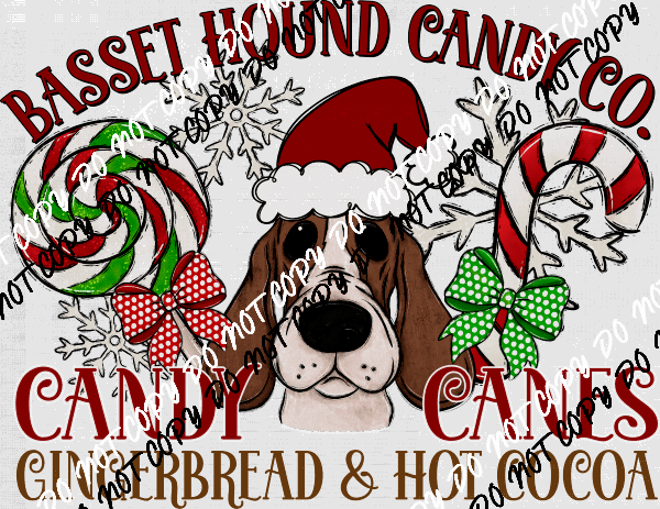 Candy Cane Co Dog (Select Breed) DTF Transfer - We Print U Press DTF Transfers