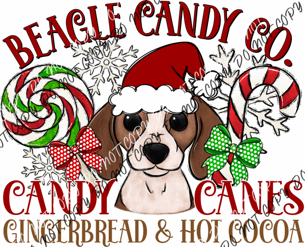 Candy Cane Co Dog (Select Breed) Dtf Transfer (See Title & Occupation Options) Adult S-2X 11 (Best