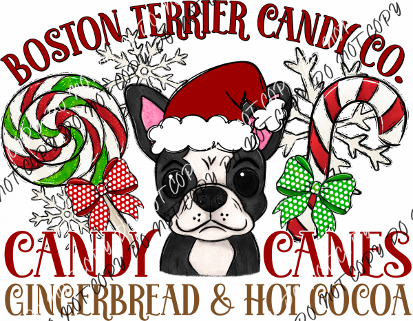 Candy Cane Co Dog (Select Breed) Dtf Transfer (See Title & Occupation Options) Adult S-2X 11 (Best