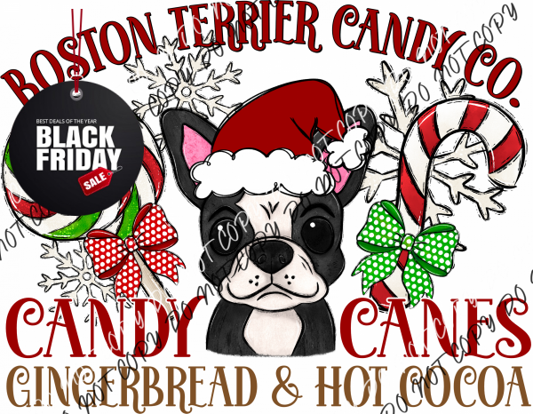 Candy Cane Co Dog (Select Breed) Dtf Transfer (See Title & Occupation Options) Adult S-2X 11 (Best